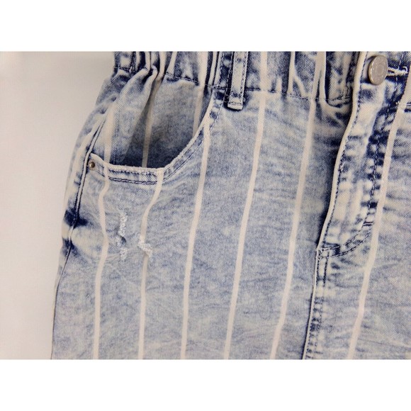 Jolt women's Jean skirt stripe white wash size XS - Picture 2 of 8